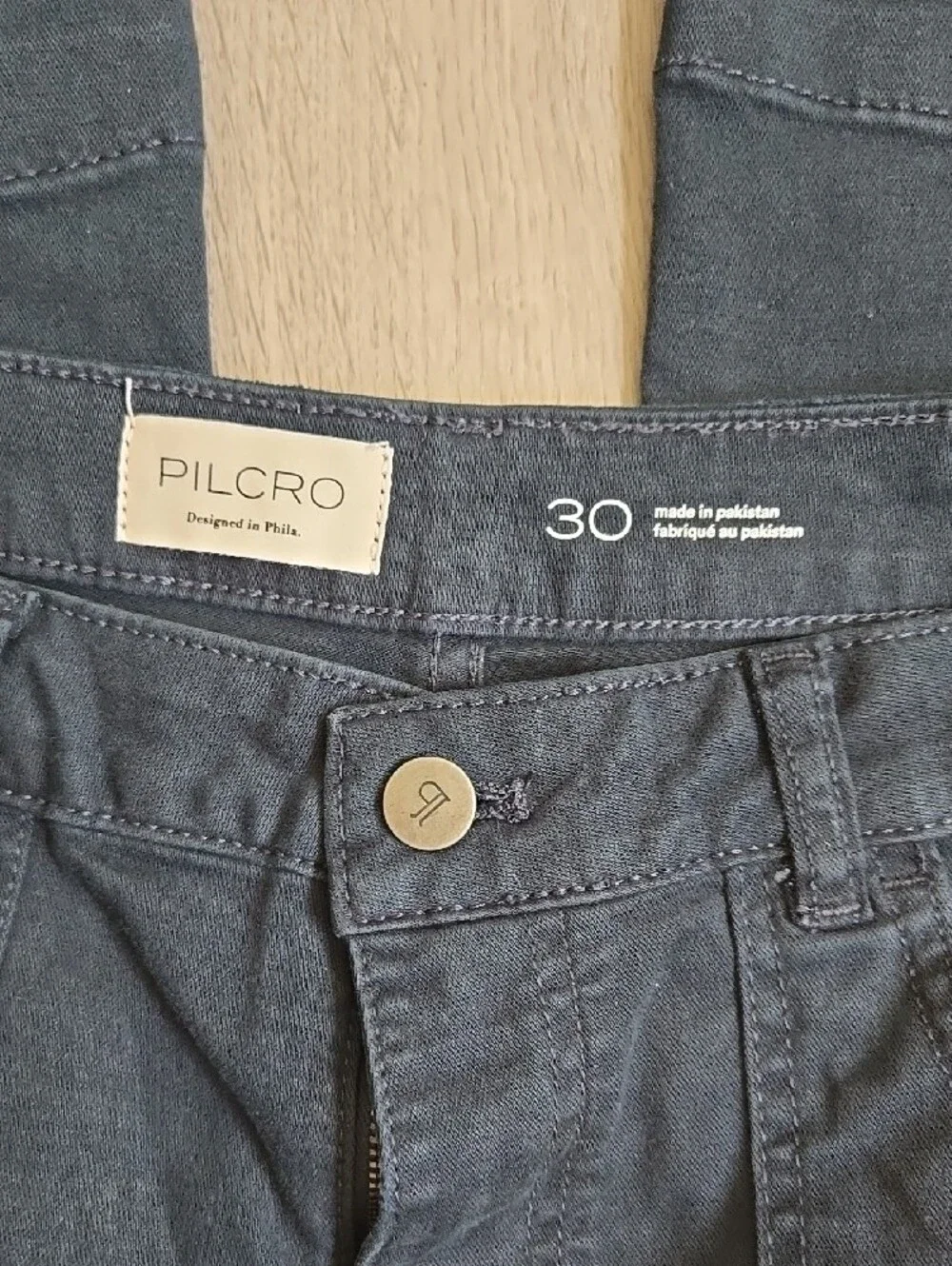 Pilcro Rylan Relaxed High-Rise Flare Pants Dark Blue  Anthropologie Size 30 - Picture 10 of 13